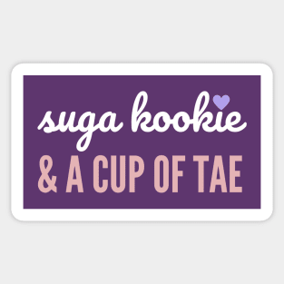 Suga Kookie & A Cup of Tae Sticker